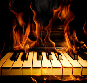 piano in fiamme